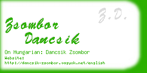 zsombor dancsik business card